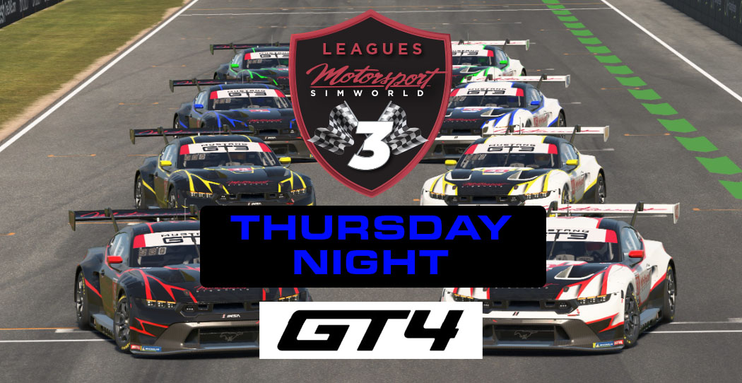 Season 3 GT4 League (Thursday 6:20-7:40)