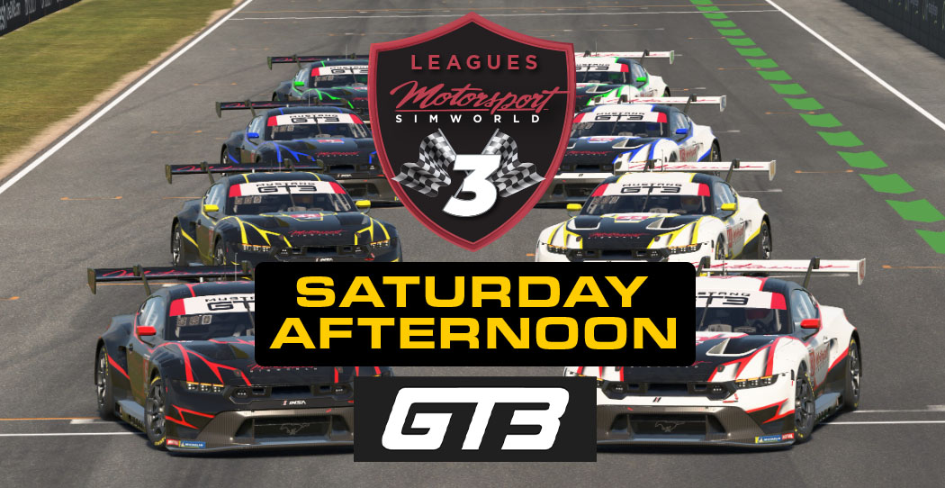 Season 3 GT3 League (Saturday 2:00-3:20)